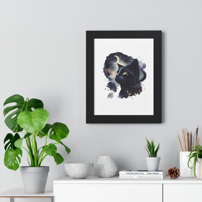 Gothic Cat Christmas Poster – Unique Holiday Wall Art - Image 2