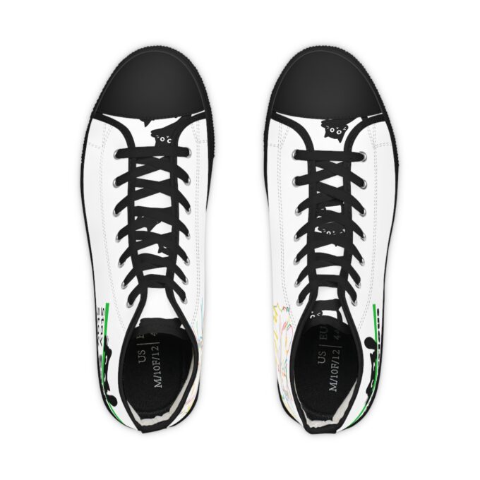 Gothic Cat Christmas Men’s High Tops – Bold Holiday Sneakers - Image 2