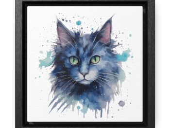 Gothic Christmas art Black cat canvas prints Holiday wall decor Gothic home decor