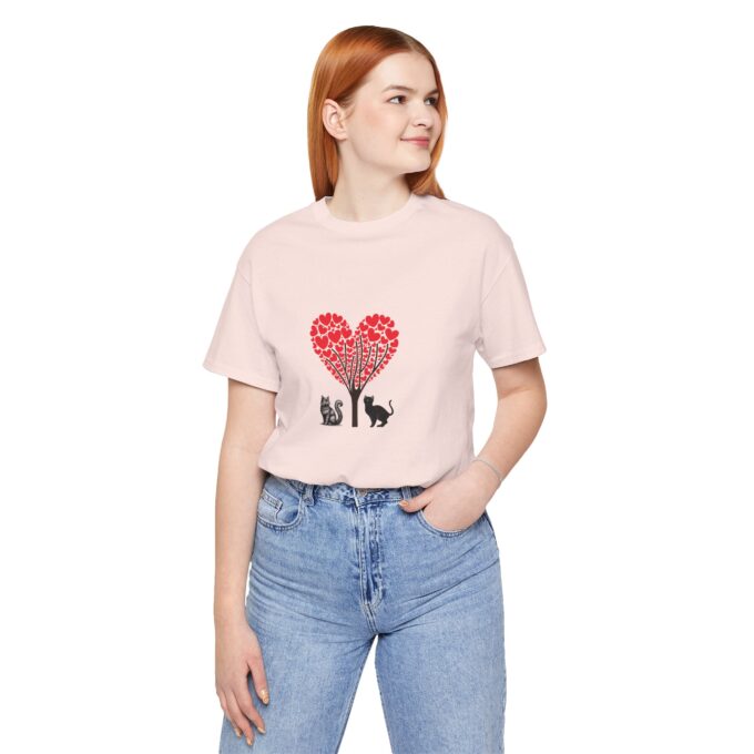 Gothic Cat Valentine Tee – Stylish Unisex Comfort - Image 2