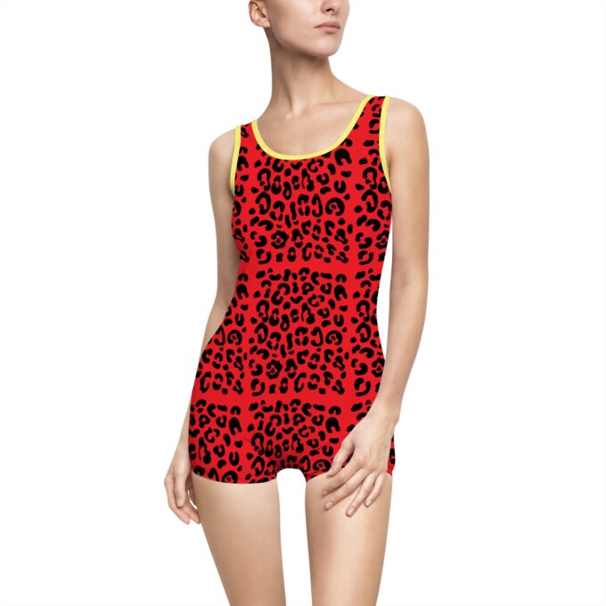 Leopard Print Women’s Vintage Swimsuit – Retro & Bold - Image 8