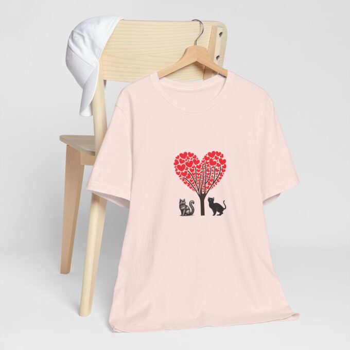 Gothic Cat Valentine Tee – Stylish Unisex Comfort - Image 3