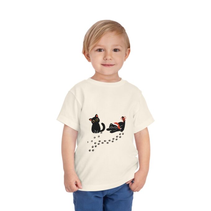 Gothic Cat Christmas Toddler Short Sleeve Tee - Fun Holiday Style - Image 9