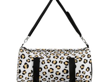 Leopard print duffel bag Fashion travel bag Leopard gym bag Trendy travel accessories