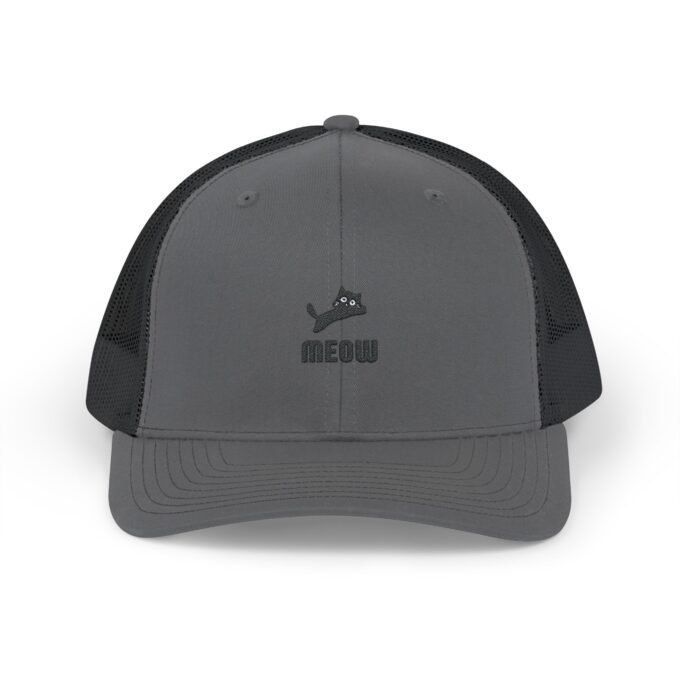 Black Cat Christmas Snapback Cap – Holiday Trucker Hat - Image 5