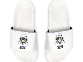 Gothic cat Christmas sandals Men’s holiday sandals Cat lovers’ sandals Removable-strap gothic sandals