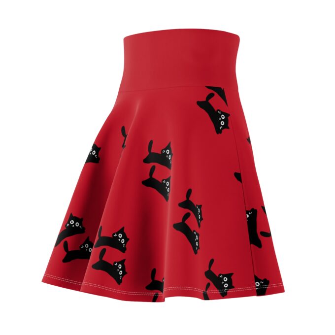 Gothic Cat Christmas Skater Skirt - Women's holiday skater skirt - Image 4