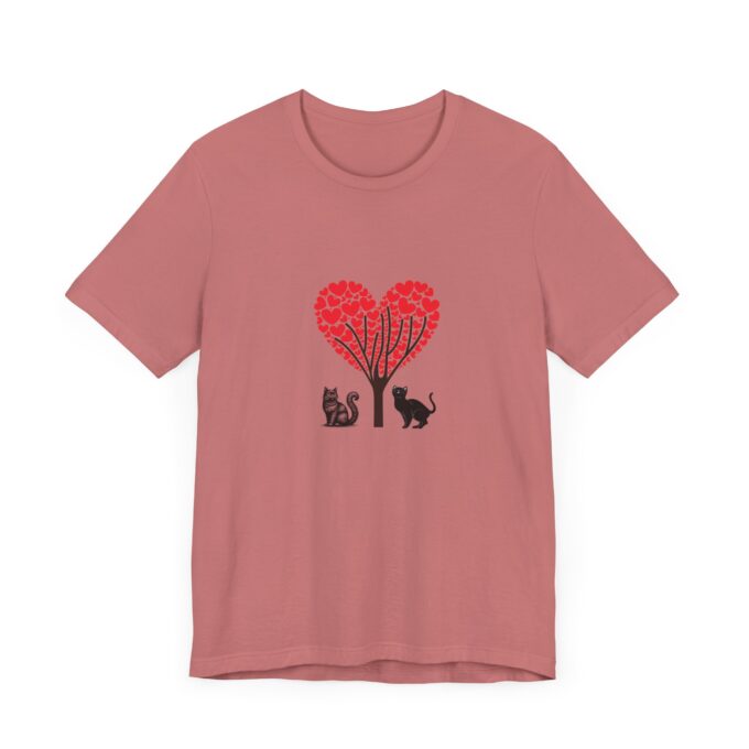 Gothic Cat Valentine Tee – Stylish Unisex Comfort - Image 5