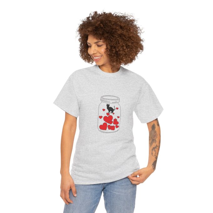 Gothic Cat Valentine Unisex Tee – Bold & Comfortable - Image 5