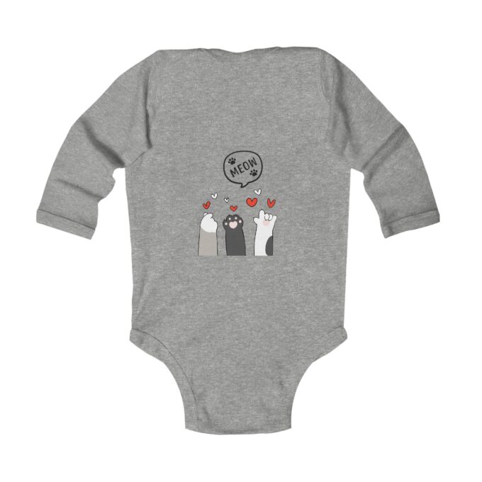 Gothic Cat Christmas Infant Long Sleeve Bodysuit - Holiday Babywear - Image 4