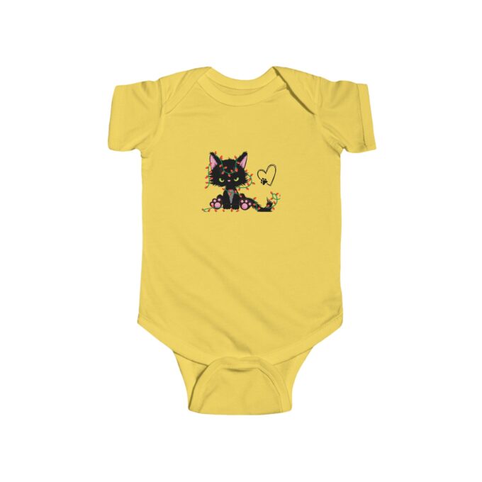 Gothic Cat Christmas Infant Bodysuit - Unique Baby Holiday Fashion - Image 5