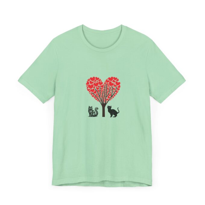 Gothic Cat Valentine Tee – Stylish Unisex Comfort - Image 12