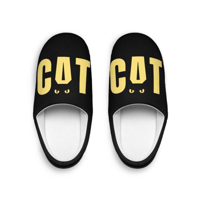 Gothic cat Christmas slippers Holiday slippers for cat lovers Christmas indoor slippers Gothic holiday footwear