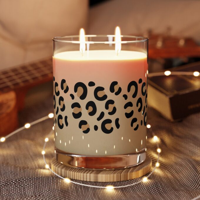 Leopard Scented Candle – Luxurious Full Glass Design - Image 7