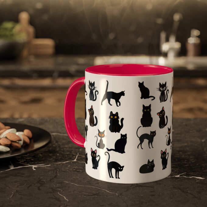 Black Cat Christmas Mug – Festive & Fun Drinkware - Image 4