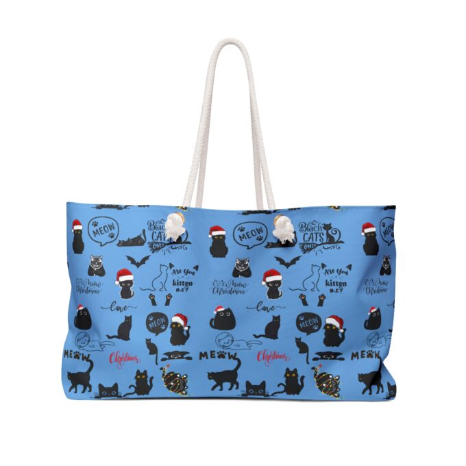 Gothic cat weekender bag Christmas travel bag Holiday weekender bag Unique gothic accessories Christmas gift bag