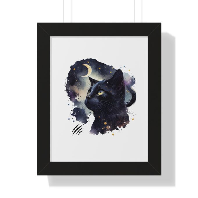 Gothic Christmas decor Cat lover Christmas gift Framed gothic poster Holiday wall art Gothic holiday accessories