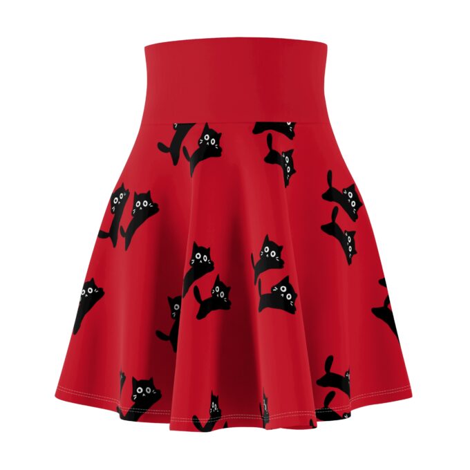 Gothic cat Christmas skirt Women's holiday skater skirt Gothic Christmas clothing Unique holiday fashion