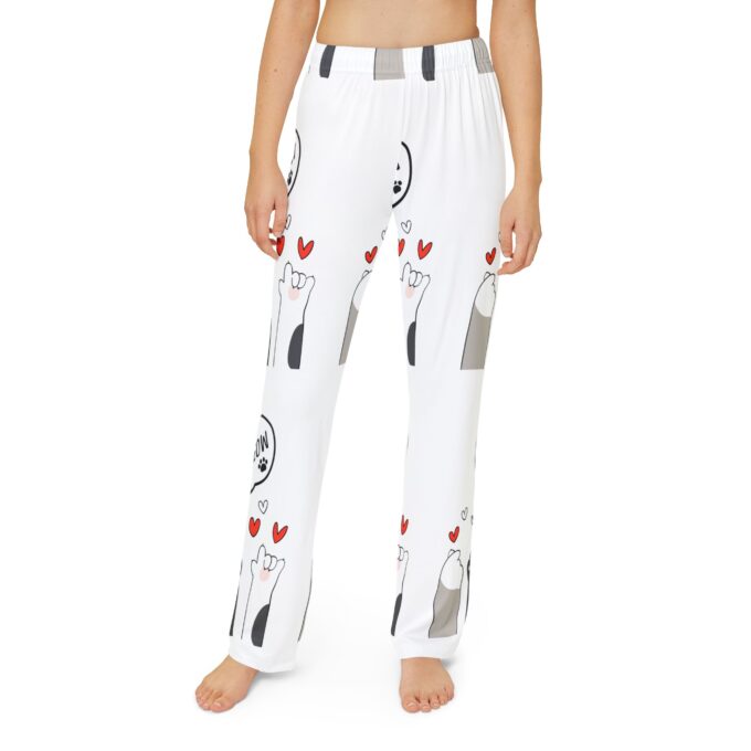 Gothic cat Christmas Kids Pajama Pant - Image 3