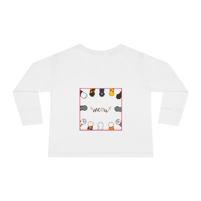 Gothic Cat Christmas Toddlers Long Sleeve Tee – Festive & Cozy - Image 2