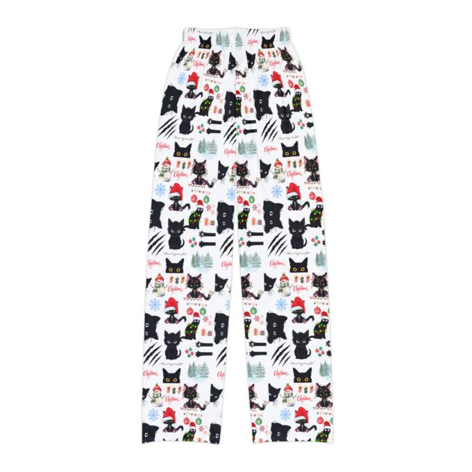 Gothic Cat Christmas Kids Pajama Pants  – Festive & Cozy - Image 2