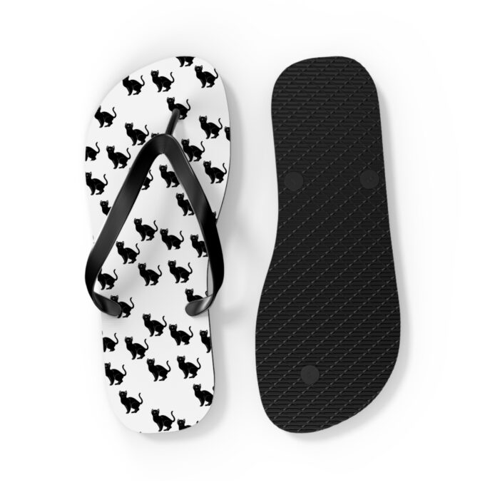 Gothic Cat Christmas Flip Flops – Festive Holiday Style - Image 3