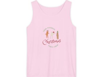 Gothic cat Christmas tank top Unisex holiday tank top Gothic Christmas style Gothic cat holiday clothing