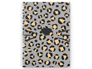 Black cat Valentine notebook Spiral notebook with lined pages Cat-themed stationery gift Valentine’s Day notebook