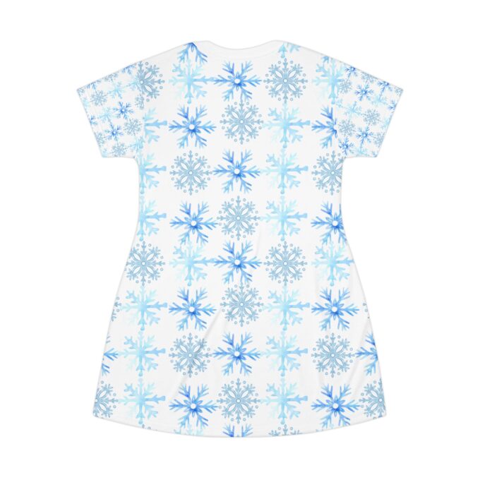 Christmas Snowflake T-Shirt Dress – Cozy & Festive Holiday Style - Image 2