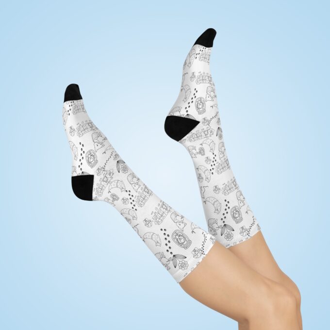 Gothic Cat Christmas  Socks – Festive Comfort & Style - Image 5