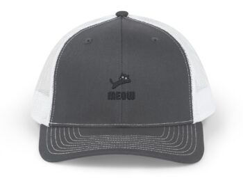 Black cat Christmas cap Holiday snapback trucker hat Cat lover Christmas gift Festive trucker cap