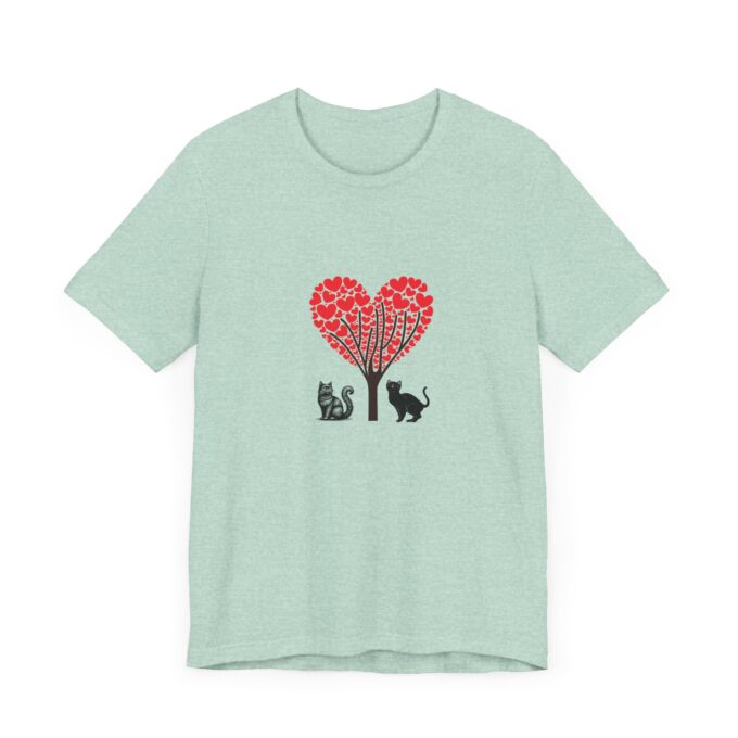 Gothic Cat Valentine Tee – Stylish Unisex Comfort - Image 11