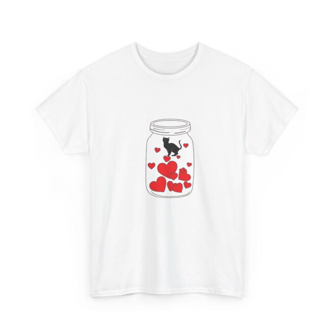 Gothic cat T-shirt Valentine’s Day apparel Unisex heavy cotton tee Gothic fashion