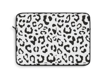 Leopard print laptop sleeve Stylish laptop case Laptop sleeve for protection Durable laptop cover