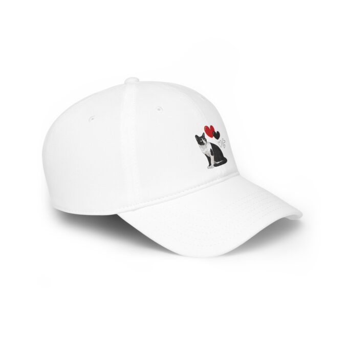 Black Cat Valentine Cap - Low Profile Baseball Cap - Image 11