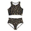 Leopard print bikini Sporty swimwear for women Stylish two-piece swimsuit Active lifestyle swimwear