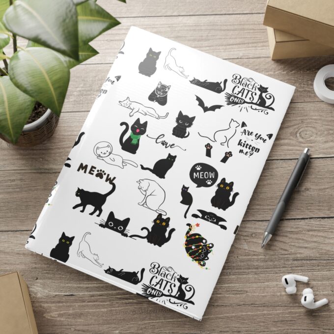 Gothic Cat Christmas Notebook – Puffy Hardcover Design - Image 8