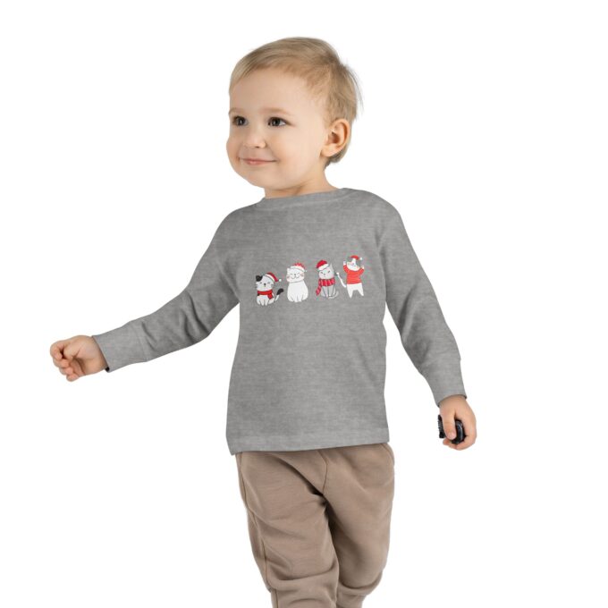 Black Cat Toddler Long Sleeve Tee – Cute & Comfy Style - Image 5