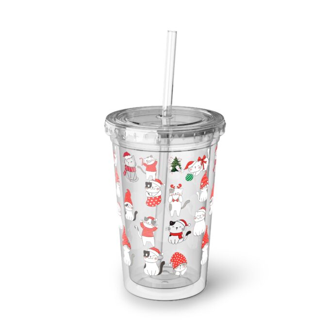 Black Cat Valentine Acrylic Cup – Stylish & Durable - Image 4