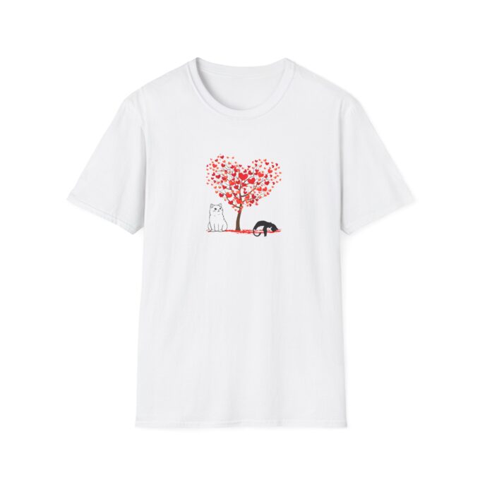 Gothic Cat Valentine T-Shirt – Soft & Stylish Unisex Tee - Image 3