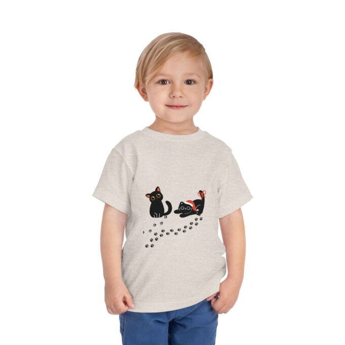 Gothic Cat Christmas Toddler Short Sleeve Tee - Fun Holiday Style - Image 12