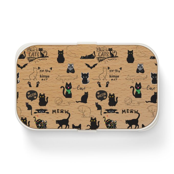 Gothic bento lunch box Christmas lunch box Holiday bento box Unique lunch container Gothic cat food storage