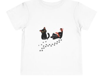 Gothic Cat Christmas Toddler Short Sleeve Tee