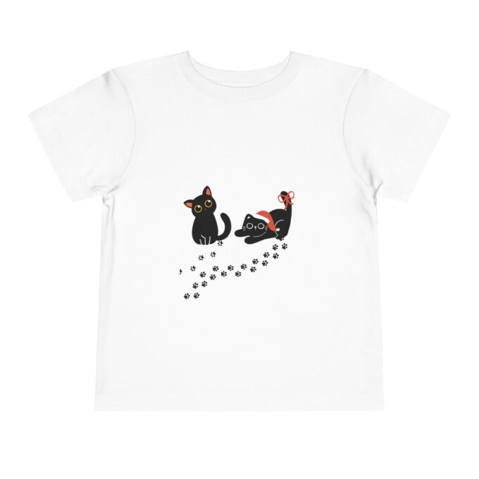 Gothic Cat Christmas Toddler Short Sleeve Tee