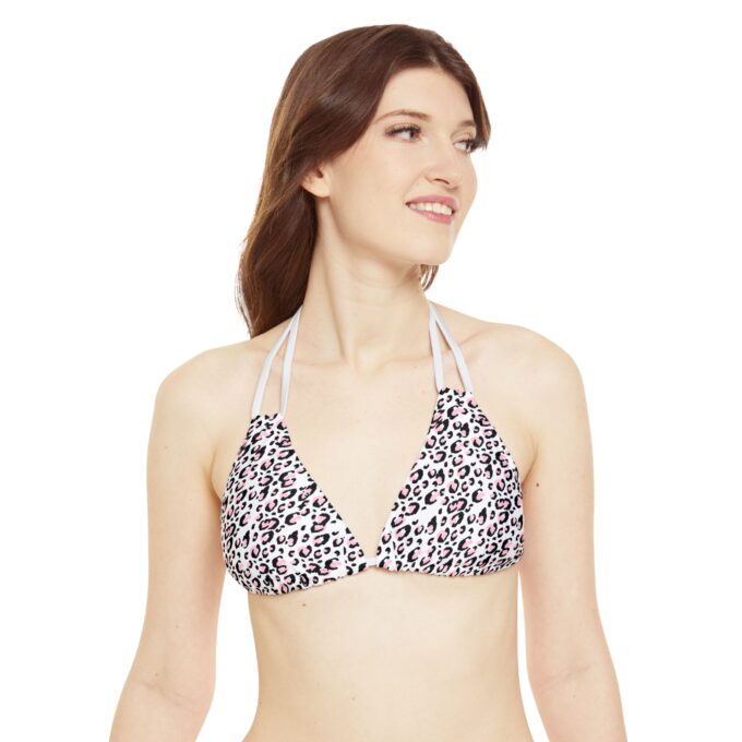 Leopard Print Strappy Bikini Top – Bold & Flattering - Image 3