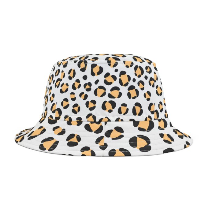 Leopard print bucket hat Trendy sun hat Animal print accessories Stylish bucket hat