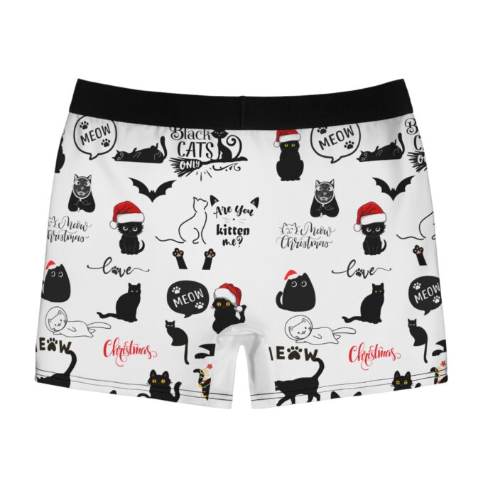 Gothic Cat Christmas Boxer Briefs – Festive & Fun Style - Image 2