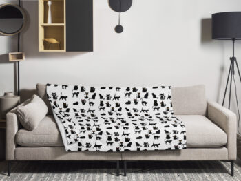 Black Cat Christmas Throw Blanket