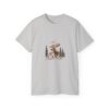 Moose Riding Bicycle Christmas Unisex T-Shirt - Image 5