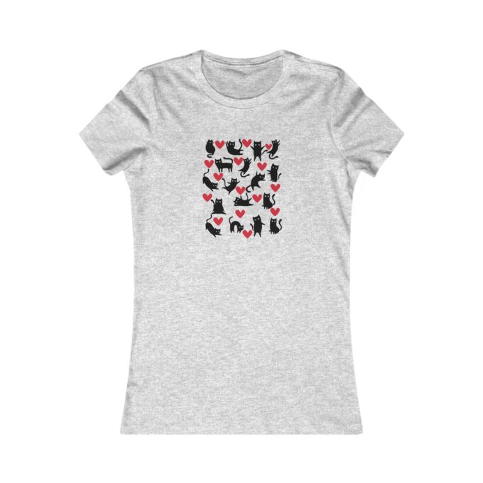 Gothic Cat Valentine Women's Favorite Tee - Image 7